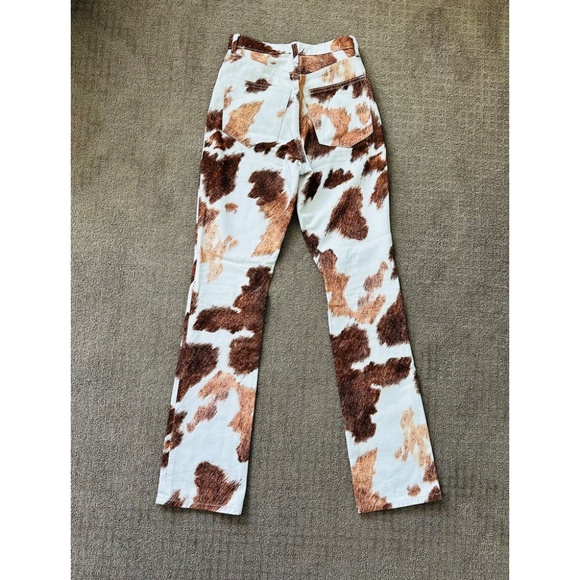 WeWoreWhat Cowhide Print Jeans, Size 25, Worn Once - Picture 3 of 9